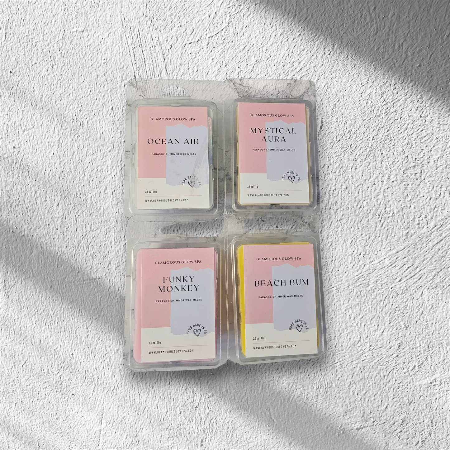 6 Cube Clamshell Shimmer Wax Melts (Choose Scent)