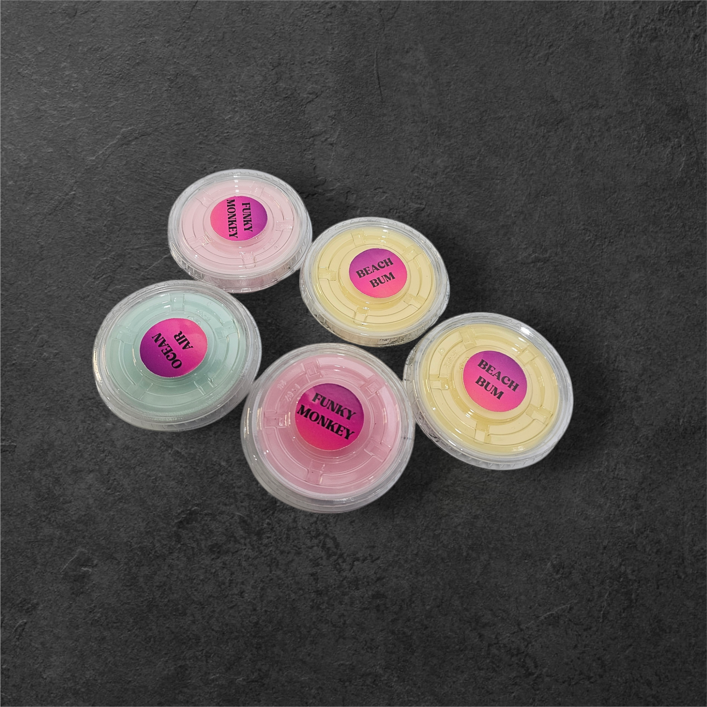 Shimmery Individual Wax Melts Samples- 1.5 oz Portion Cups