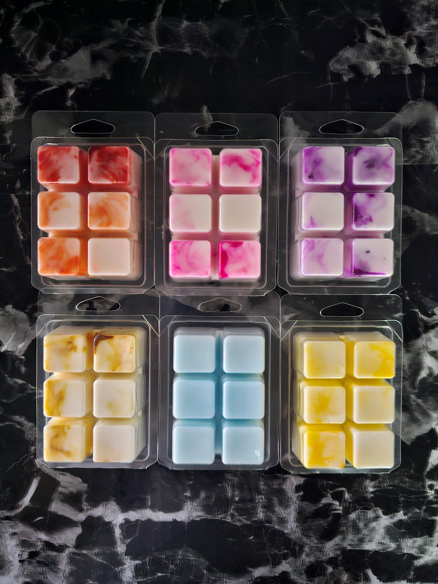 6 Cube Clamshell Shimmer Wax Melts (Choose Scent)